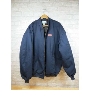 Vintage Peterbilt UniWear by Unifirst Blue Quilt Lined Bomber SIze  XXL-LN
